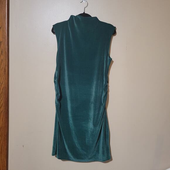 NEW A New Day Women's XL Velvet Ruched Dress Green Plus BEAUTIFUL - Picture 1 of 8